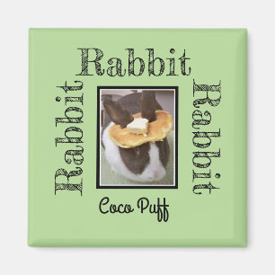 Rabbit Fridge Reminder Personalise Photo Luck Magnet