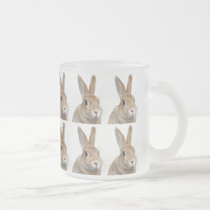 Rabbit Frosted Glass Coffee Mug