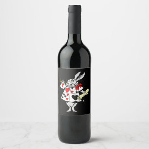 Rabbit Gift   Alice In Wonderland Rabbit Wine Label