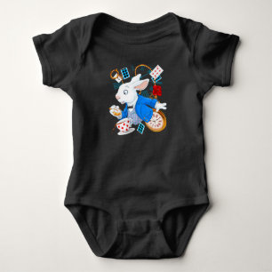 Rabbit Gift Alice In Wonderland - White Rabbit Baby Bodysuit