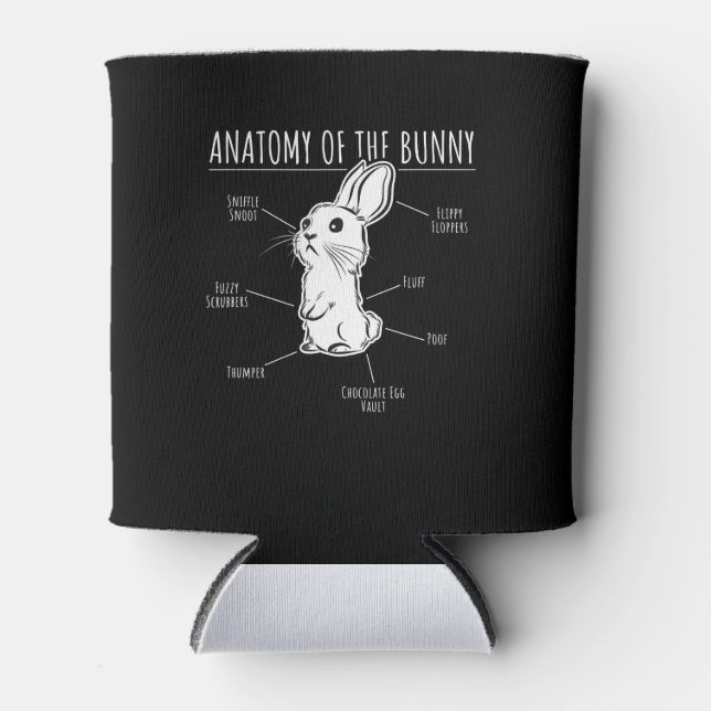 Rabbit Gift |Anatomy Of Bunny Cute Rabbit Pet Love Can Cooler (Front)