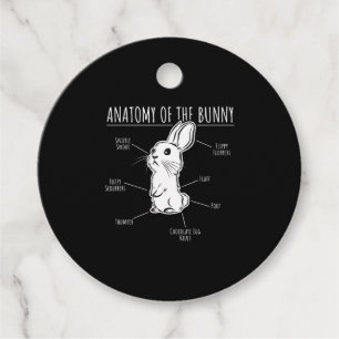 Rabbit Gift Anatomy Of Bunny Cute Rabbit Pet Love Favour Tags