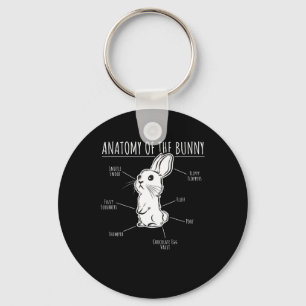 Rabbit Gift Anatomy Of Bunny Cute Rabbit Pet Love Key Ring