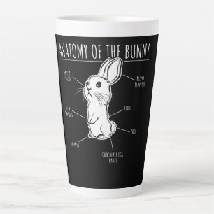 Rabbit Gift  Anatomy Of Bunny Cute Rabbit Pet Love Latte Mug
