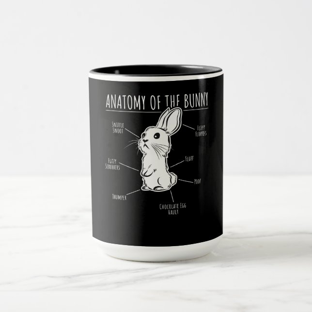 Rabbit Gift |Anatomy Of Bunny Cute Rabbit Pet Love Mug (Center)
