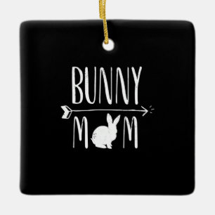 Rabbit Gift   Bunny Mum Funny White Rabbit Gift Ceramic Ornament