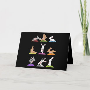 Rabbit Gift   Bunny Yoga In Yoga Poses Sports Card