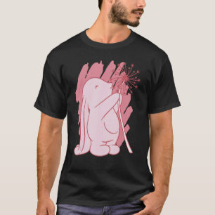 rabbit graphic with flowers for men women children T-Shirt