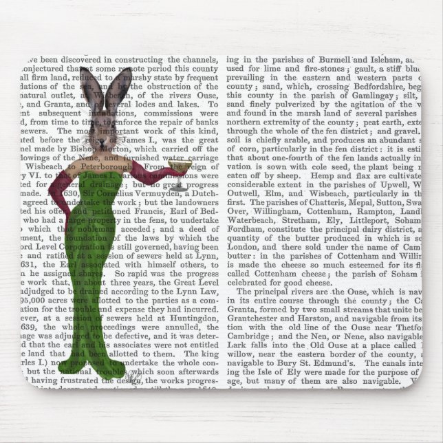 Rabbit Green Dress Mouse Mat (Front)