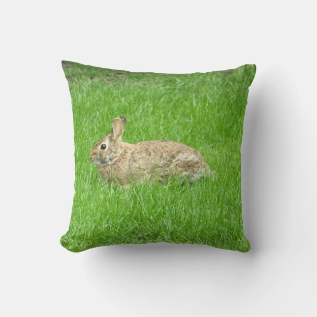 Rabbit ( Green Grass) Pillow (Front)