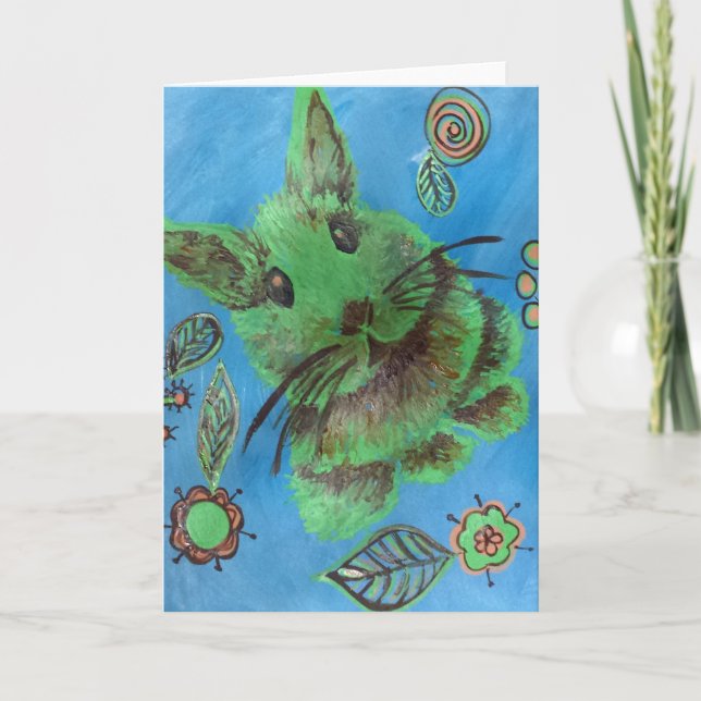 Rabbit greeting card (Front)