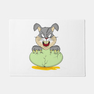 Rabbit Halloween Doormat