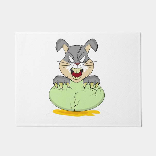Rabbit Halloween Doormat (Front)