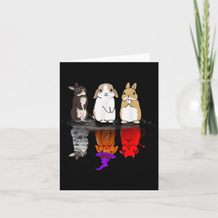 Rabbit Halloween Reflect Rabbit Halloween Mirror B Card