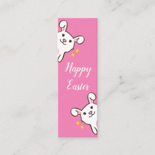 Rabbit happy easter bookmark mini business card