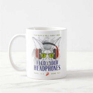 Rabbit Hole Headphones Coffee Mug