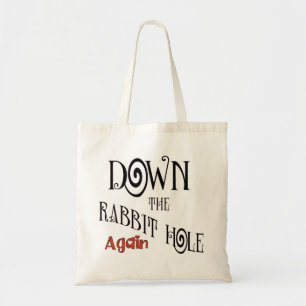 rabbit hole tote bag