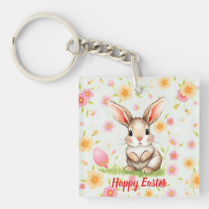 Rabbit Holiday Easter Modern Collection Key Ring