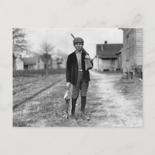 Rabbit Hunting, 1908 Postcard