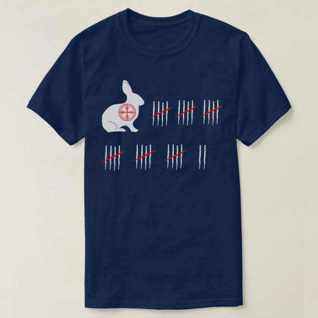 Rabbit Hunting Checklist Funny Bunny Hunter gift T-Shirt (Design Front)