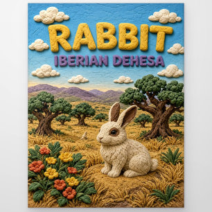 Rabbit Iberian Dehesa Modern KlayKoo Postcard