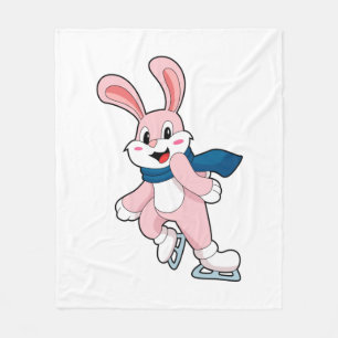 Rabbit Ice skating Ice skates Fleece Blanket
