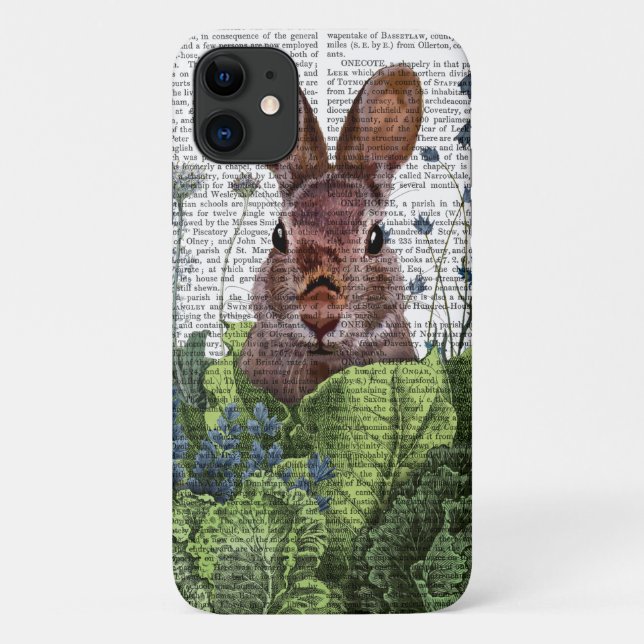 Rabbit in a Cabbage Patch Case-Mate iPhone Case (Back)