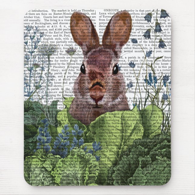 Rabbit in a Cabbage Patch Mouse Mat (Front)