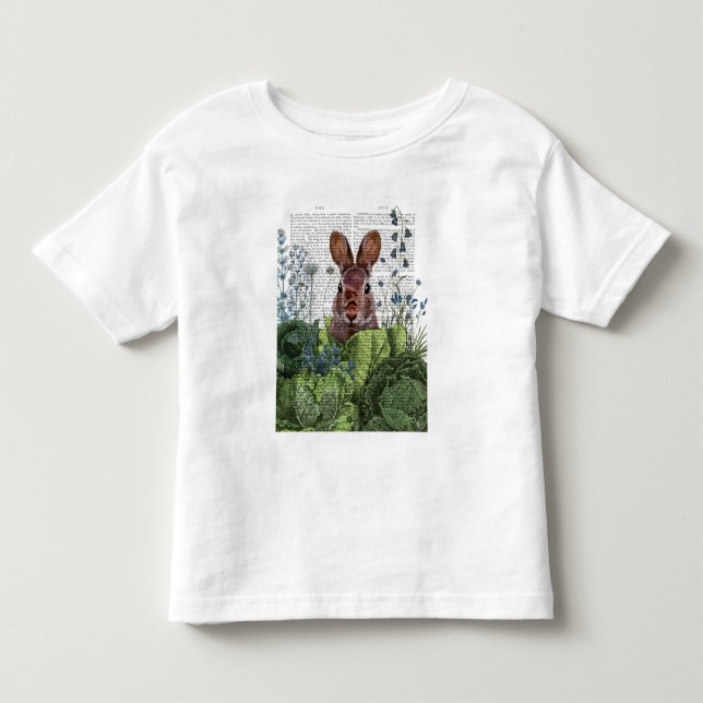 Rabbit in a Cabbage Patch Toddler T-Shirt (Front)