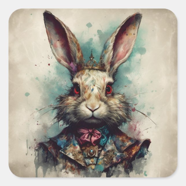 Rabbit in a Crown Sticker (Front)