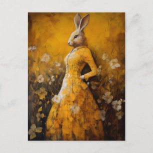 Rabbit in a Yellow Dress Postcard