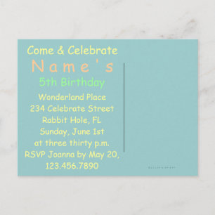 Rabbit in Alice in Wonderland ~ Postcard