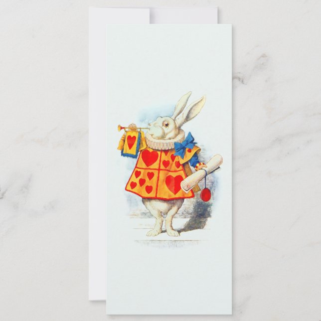 Rabbit in Alice Wonderland ~ Invitation (Front)