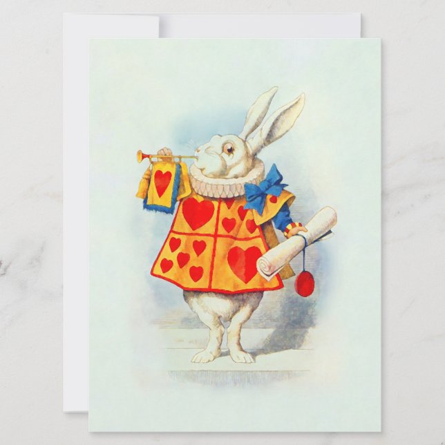 Rabbit in Alice Wonderland ~ Invitation (Front)
