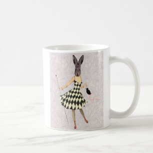 Rabbit in Black White Dress 2 Coffee Mug