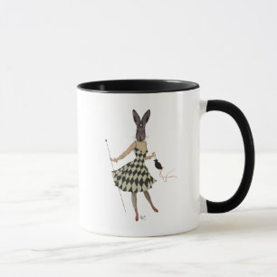 Rabbit in Black White Dress Mug