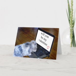 rabbit in love holiday card