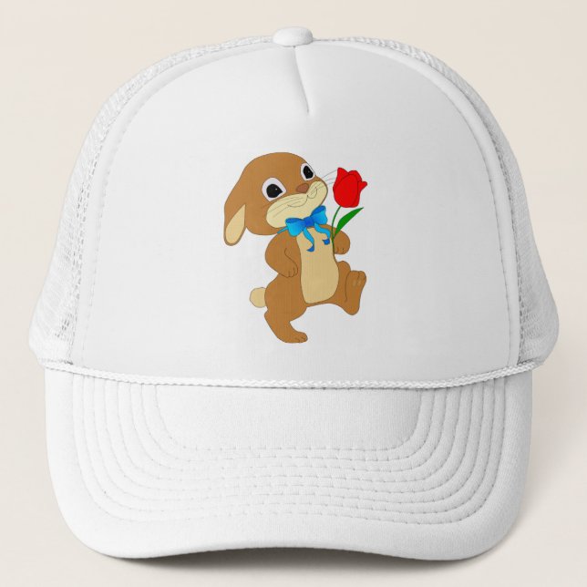RABBIT IN LOVE TRUCKER HAT (Front)