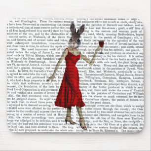 Rabbit in Red Dress Mouse Mat
