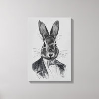 Rabbit In Suit Portrait