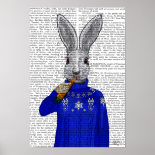 Rabbit In Sweater Poster