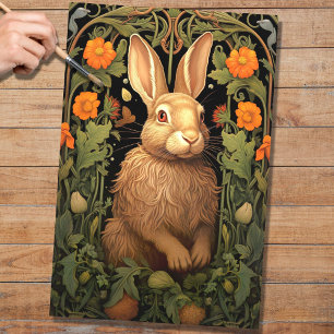 Rabbit in Tapestry 1 Decoupage Paper