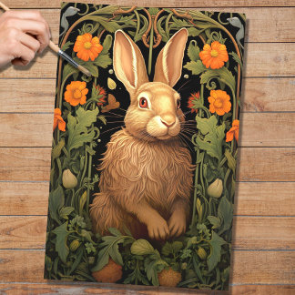 Rabbit in Tapestry 1 Decoupage Paper