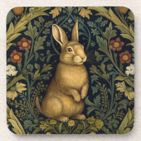 Rabbit in the forest art nouveau style