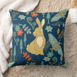 Rabbit in the Forest Pillow