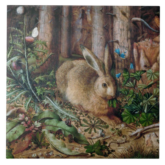Rabbit in the Forest Tile (Front)