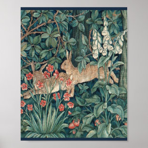 Rabbit In The Forest - William Morris Poster
