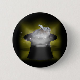 Rabbit in the Magic Hat 6 Cm Round Badge