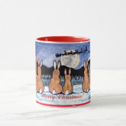 "Rabbit in the Moon" Christmas Design Mug, Cute! Mug
