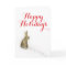 Rabbit in the snow art Christmas card